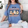 Are You Fall-O-Ween Directions Halloween Ghost Fall Teacher Women's Comfort Colors T-Shirt Blue Jean