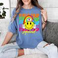 Field Trip Squad Groovy Field Day Smile Face Teacher Tie Dye Women's Comfort Colors T-Shirt Blue Jean Field Trip Squad Groovy Field Day Smile Face Teacher Tie Dye Women's Comfort Colors T-Shirt Blue Jean