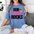 Our Flock Rocks Flamingo Mother's Day Teacher Women's Comfort Colors T-Shirt Blue Jean Our Flock Rocks Flamingo Mother's Day Teacher Women's Comfort Colors T-Shirt Blue Jean
