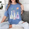 Flowers Test Tube Chemistry Student Science Teacher Women Women's Comfort Colors T-Shirt Blue Jean Flowers Test Tube Chemistry Student Science Teacher Women Women's Comfort Colors T-Shirt Blue Jean