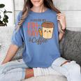 Friyay Teacher Coffee Friday School Cute Fri Yay Women's Comfort Colors T-Shirt Blue Jean
