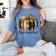Fun Fall Book Lover Cute Teacher Student Halloween Women's Comfort Colors T-Shirt Blue Jean