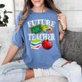 Future Teacher With Canyon And Book Teacher Men Women Girls Kids Women's Comfort Colors T-Shirt Blue Jean