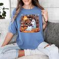 Ghost Book Reading Halloween Books Lover Teacher Women's Comfort Colors T-Shirt Blue Jean Ghost Book Reading Halloween Books Lover Teacher Women's Comfort Colors T-Shirt Blue Jean