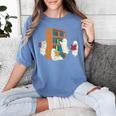 Ghosts Reading Books Teacher Halloween Librarian Boooks Women's Comfort Colors T-Shirt Blue Jean Ghosts Reading Books Teacher Halloween Librarian Boooks Women's Comfort Colors T-Shirt Blue Jean