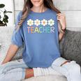 Groovy Teacher Cute Daisy Flower Retro Back To School Women's Comfort Colors T-Shirt Blue Jean Groovy Teacher Cute Daisy Flower Retro Back To School Women's Comfort Colors T-Shirt Blue Jean