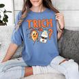 Halloween Medical Lab Science Microbiology Scientist Teacher Men Women Women's Comfort Colors T-Shirt Blue Jean