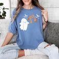 Halloween Music Note Ghost Teacher Fall Musical Instrument Women's Comfort Colors T-Shirt Blue Jean Halloween Music Note Ghost Teacher Fall Musical Instrument Women's Comfort Colors T-Shirt Blue Jean