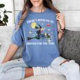 Halloween There's Room On My Broom For You Too Teacher Women's Comfort Colors T-Shirt Blue Jean