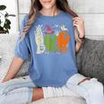 Halloween SPED Teacher Boo In ASL Boo Hands Sign Language Women's Comfort Colors T-Shirt Blue Jean