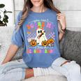 Halloween Teacher You Can't Scare Me I Teach Second Grade Women's Comfort Colors T-Shirt Blue Jean
