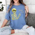 Halloween Teacher Six Seven 6 7 Skeleton Spooky Costume Women's Comfort Colors T-Shirt Blue Jean Halloween Teacher Six Seven 6 7 Skeleton Spooky Costume Women's Comfort Colors T-Shirt Blue Jean