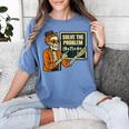 Halloween Teacher Six Seven Meme 6 7 Skeleton Spooky Costume Women's Comfort Colors T-Shirt Blue Jean