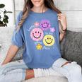 Happy To See Your Face Teacher Flower Back To School Women's Comfort Colors T-Shirt Blue Jean
