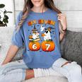 Haunted By 67 Boo Ghost Pumpkin Halloween Teacher Women's Comfort Colors T-Shirt Blue Jean Haunted By 67 Boo Ghost Pumpkin Halloween Teacher Women's Comfort Colors T-Shirt Blue Jean