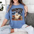 Haunted By 67 Teacher Ghost Pumpkin Halloween Costum Women's Comfort Colors T-Shirt Blue Jean Haunted By 67 Teacher Ghost Pumpkin Halloween Costum Women's Comfort Colors T-Shirt Blue Jean