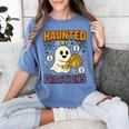 Haunted By Fractions Math Halloween Teacher Women's Comfort Colors T-Shirt Blue Jean Haunted By Fractions Math Halloween Teacher Women's Comfort Colors T-Shirt Blue Jean