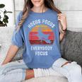 Hocus Pocus Everybody Focus Witch Halloween Teacher Women Women's Comfort Colors T-Shirt Blue Jean
