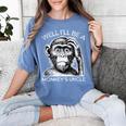 Well I'Ll Be a Monkey's Uncle Teacher And Student Women's Comfort Colors T-Shirt Blue Jean