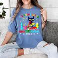 It's A Good-Day To Teach Tiny Humans Pre-K Cat Teacher Lover Women's Comfort Colors T-Shirt Blue Jean