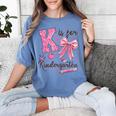 K Is For Kindergarten Teacher Coquette Bow Back To School Women's Comfort Colors T-Shirt Blue Jean K Is For Kindergarten Teacher Coquette Bow Back To School Women's Comfort Colors T-Shirt Blue Jean