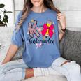K Is For Kindergarten Teacher Coquette Bow Back To School Women's Comfort Colors T-Shirt Blue Jean K Is For Kindergarten Teacher Coquette Bow Back To School Women's Comfort Colors T-Shirt Blue Jean