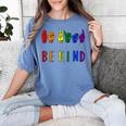 Be Kind Pride Sign Language Rainbow Teachers Interpreter ASL Women's Comfort Colors T-Shirt Blue Jean