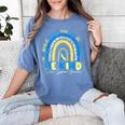 Be Kind Rainbow Down Syndrome Awareness Teacher Blue Yellow Women's Comfort Colors T-Shirt Blue Jean Be Kind Rainbow Down Syndrome Awareness Teacher Blue Yellow Women's Comfort Colors T-Shirt Blue Jean