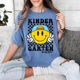 Kindergarten Teacher Hippie Smile Face Back School Women's Comfort Colors T-Shirt Blue Jean Kindergarten Teacher Hippie Smile Face Back School Women's Comfort Colors T-Shirt Blue Jean