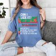 Can I Lick It Periodic Table Science Teacher Chemistry Women's Comfort Colors T-Shirt Blue Jean