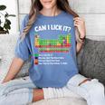 Can I Lick It Periodic Table Shirt Science Chemistry Teacher Women's Comfort Colors T-Shirt Blue Jean