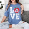LOVE Apple 3rd Grade Teacher Student School Women's Comfort Colors T-Shirt Blue Jean LOVE Apple 3rd Grade Teacher Student School Women's Comfort Colors T-Shirt Blue Jean