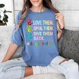 Love Daycare Provider Childcare Teacher Tie Dye Women's Comfort Colors T-Shirt Blue Jean Love Daycare Provider Childcare Teacher Tie Dye Women's Comfort Colors T-Shirt Blue Jean