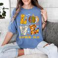 LOVE Pre-K Pumpkin Teacher Student Halloween Costume Women's Comfort Colors T-Shirt Blue Jean LOVE Pre-K Pumpkin Teacher Student Halloween Costume Women's Comfort Colors T-Shirt Blue Jean