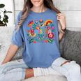Maestra Flowers Spanish Teacher Cinco De Mayo Women's Comfort Colors T-Shirt Blue Jean Maestra Flowers Spanish Teacher Cinco De Mayo Women's Comfort Colors T-Shirt Blue Jean