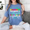 I Am Not Short I Am Pre-K Teacher Size Teacher For Men Women Kids Women's Comfort Colors T-Shirt Blue Jean I Am Not Short I Am Pre-K Teacher Size Teacher For Men Women Kids Women's Comfort Colors T-Shirt Blue Jean