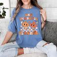 One Thankful Teacher Fall Leaves Thanksgiving Retro Women's Comfort Colors T-Shirt Blue Jean One Thankful Teacher Fall Leaves Thanksgiving Retro Women's Comfort Colors T-Shirt Blue Jean