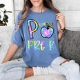 P Is For Pre-K Preschool Teacher Tie Dye Back To School Women's Comfort Colors T-Shirt Blue Jean