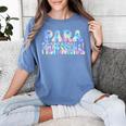 Paraprofessional Groovy Back To School Cute Teachers Women Women's Comfort Colors T-Shirt Blue Jean