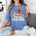 Pirate Teacher Men Women Kids Women's Comfort Colors T-Shirt Blue Jean
