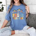 Pre-k Teacher Appreciation Teaching Wildflowers Women's Comfort Colors T-Shirt Blue Jean Pre-k Teacher Appreciation Teaching Wildflowers Women's Comfort Colors T-Shirt Blue Jean