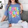 Preppy First Grade Back To School 1st Grade Teacher Girl Kid Women's Comfort Colors T-Shirt Blue Jean Preppy First Grade Back To School 1st Grade Teacher Girl Kid Women's Comfort Colors T-Shirt Blue Jean