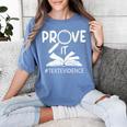 Prove It Text Evidences Reading Teacher First Day Of School Women's Comfort Colors T-Shirt Blue Jean