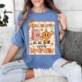 Pumpkin Teacher Preppy Fall In Love With Learning Autumn Women's Comfort Colors T-Shirt Blue Jean