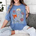Read In Peace Skeleton Reading Book Halloween Teacher Women's Comfort Colors T-Shirt Blue Jean Read In Peace Skeleton Reading Book Halloween Teacher Women's Comfort Colors T-Shirt Blue Jean