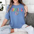 Retro Checkered Special Education Teacher Back To School Women's Comfort Colors T-Shirt Blue Jean