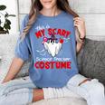 This Is My Scary Science Teacher Costume Ghost Halloween Women's Comfort Colors T-Shirt Blue Jean This Is My Scary Science Teacher Costume Ghost Halloween Women's Comfort Colors T-Shirt Blue Jean