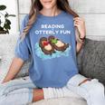 Sea Otter Book Reading Shirt For Bookworm Teachers Women's Comfort Colors T-Shirt Blue Jean Sea Otter Book Reading Shirt For Bookworm Teachers Women's Comfort Colors T-Shirt Blue Jean