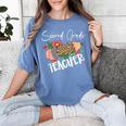 Second Grade Teacher Leopard Pencil 2nd Grade Women Teacher Women's Comfort Colors T-Shirt Blue Jean Second Grade Teacher Leopard Pencil 2nd Grade Women Teacher Women's Comfort Colors T-Shirt Blue Jean