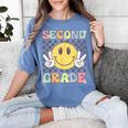 Second Grade Teachers Boys Girls Smile Face 2nd Grade Team Women's Comfort Colors T-Shirt Blue Jean